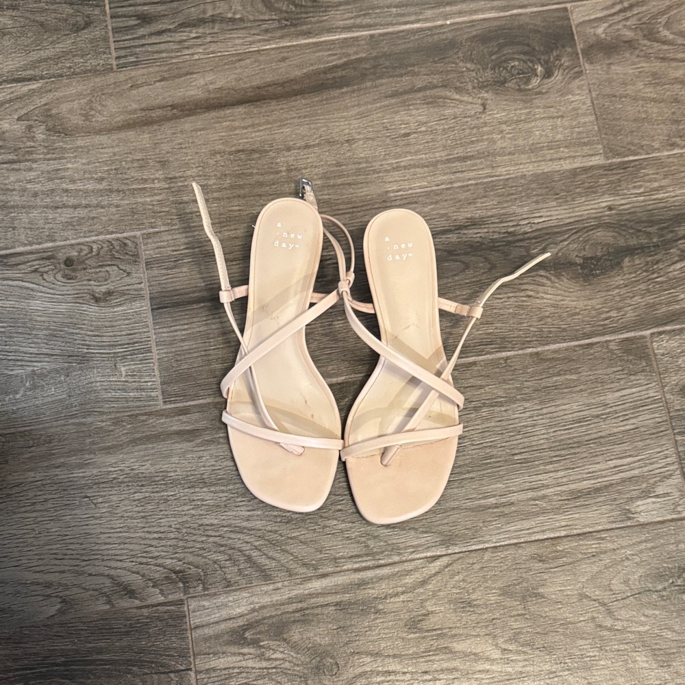 A New Day Women's Blush Strappy Sandals
